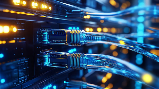 cable behind data center rack