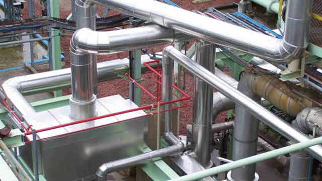 Alfa Laval Compabloc welded plate heat exchanger operating as reboiler in the solvent recovery column at Dow Wolff Cellulosics