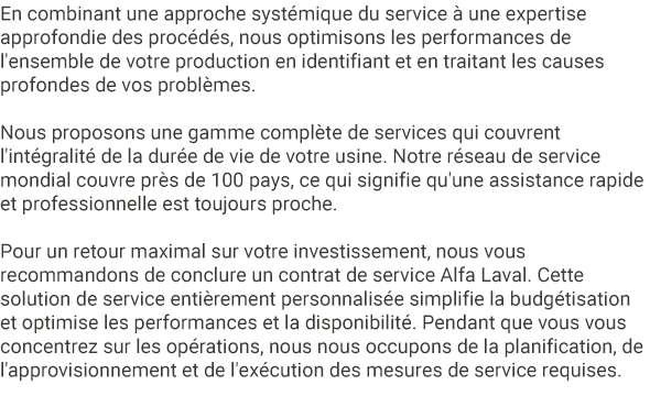 Nos services et &eacute;quipements de r&eacute;cup&eacute;ration des prot&eacute;ines